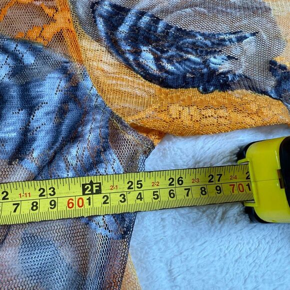 Vintage Y2K Men’s Trust Tiger Eagle Mesh Button Up Shirt - Picture 4 of 5